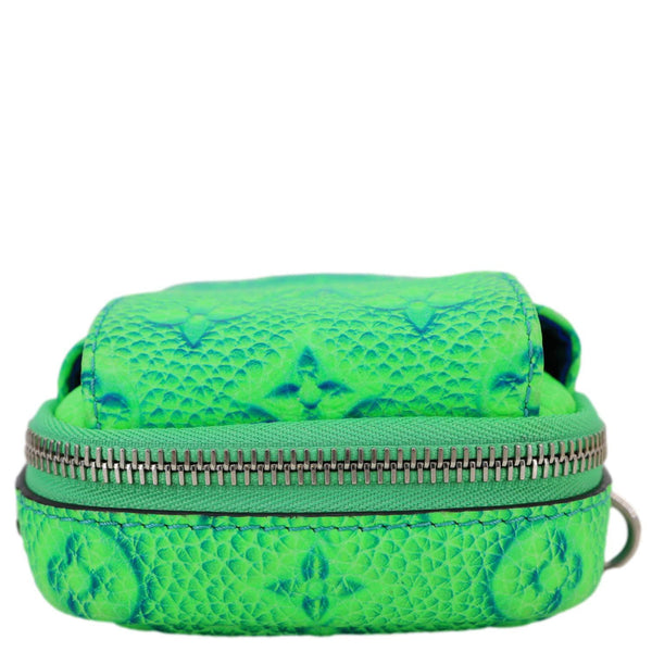 LOUIS VUITTON Monogram Illusion Taurillon Leather Double Phone Pouch Green