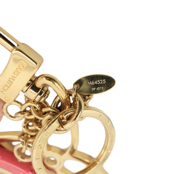 LOUIS VUITTON Colorline Brass Bag Charm Keychain Gold