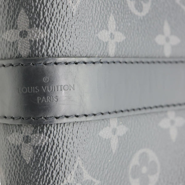 LOUIS VUITTON Keepall 55 Bandouliere Monogram Eclipse Travel Bag Black