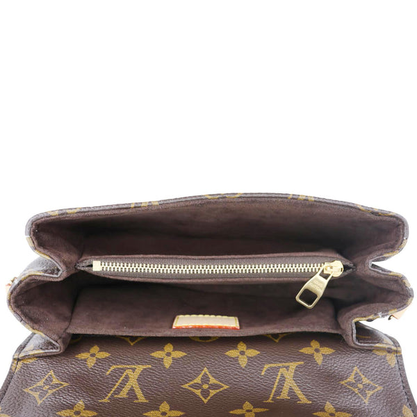 LOUIS VUITTON Metis East West Pochette Monogram Canvas Crossbody Bag Brown