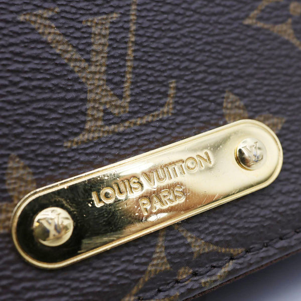 LOUIS VUITTON Lily Monogram Canvas Wallet On Chain Brown