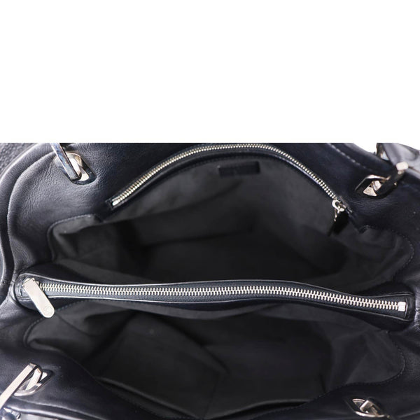 LOUIS VUITTON Lilia GM Monogram Antheia Leather Shoulder Bag Black