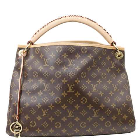 LOUIS VUITTON Artsy MM Monogram Canvas Hobo Bag Brown