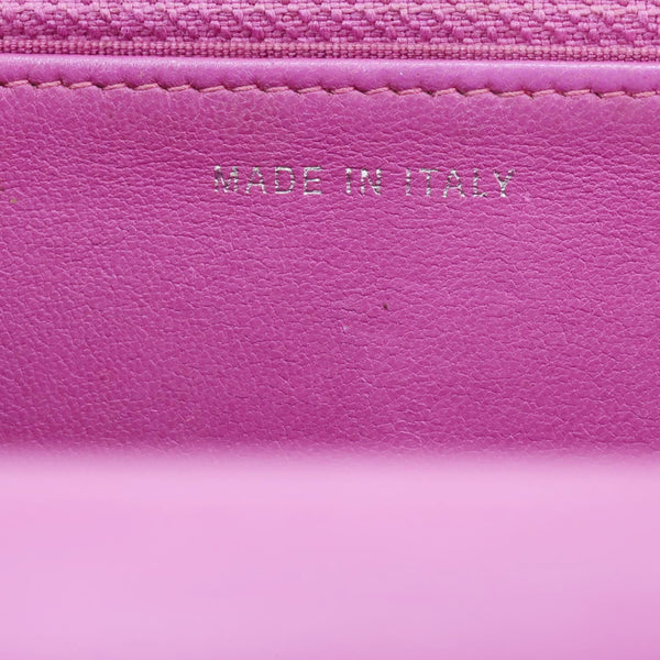 CHANEL Coco Boy Quilted Calfskin Leather Wallet On Chain Crossbody Bag Purple