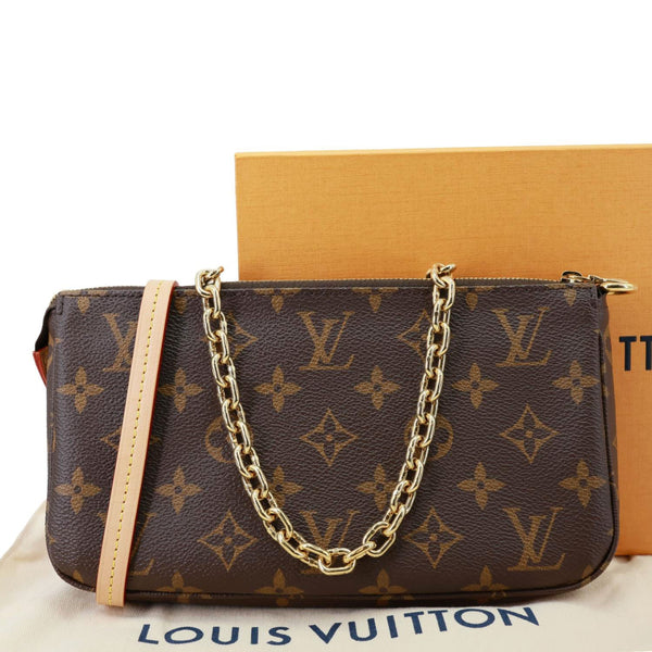 LOUIS VUITTON Pochette Accessoires Monogram Canvas Pouch Brown