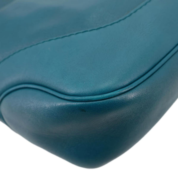GUCCI Jackie Medium Leather Hobo Bag Teal 277520