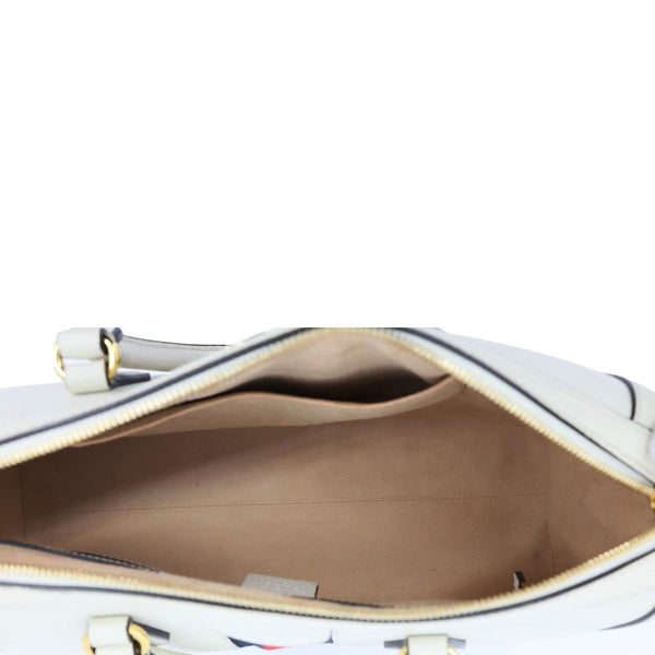 GUCCI Ophidia GG Medium Web Leather Top Handle Shoulder Bag Beige 524532