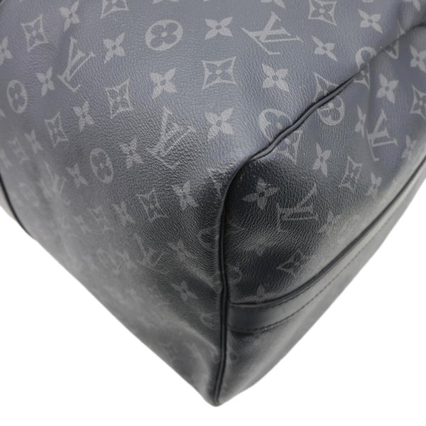 LOUIS VUITTON Keepall 55 Bandouliere Monogram Eclipse Travel Bag Black