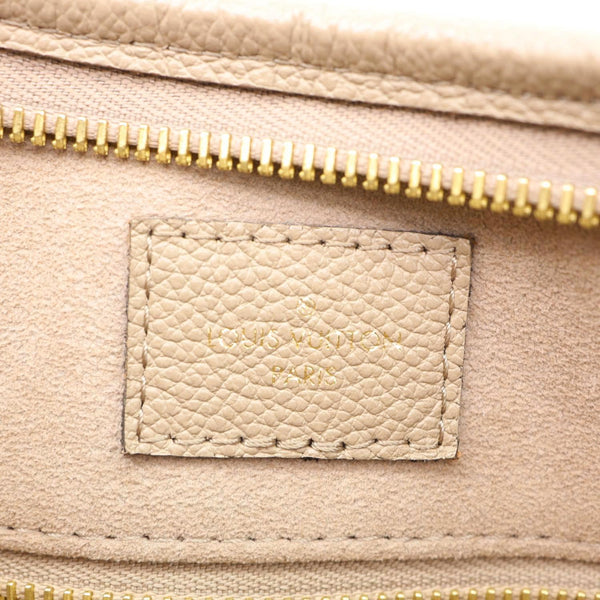 LOUIS VUITTON Carryall MM Empreinte Leather Shoulder Bag Beige