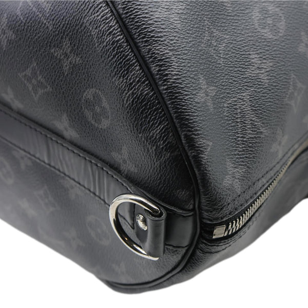 LOUIS VUITTON Keepall 55 Bandouliere Monogram Eclipse Travel Bag Black