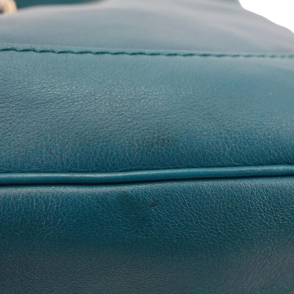 GUCCI Jackie Medium Leather Hobo Bag Teal 277520