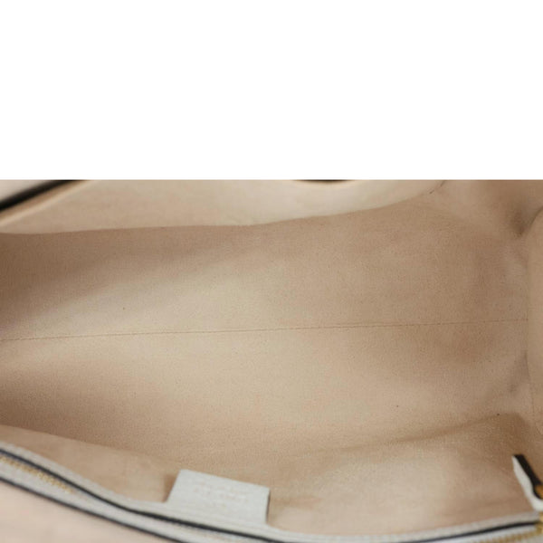 GUCCI Ophidia GG Medium Web Leather Top Handle Shoulder Bag Beige 524532