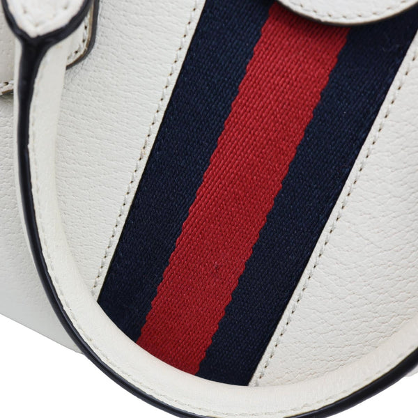 GUCCI Ophidia GG Medium Web Leather Top Handle Shoulder Bag Beige 524532