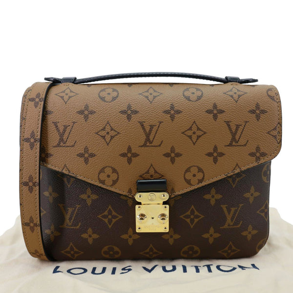 LOUIS VUITTON Metis Pochette Reverse Monogram Canvas Crossbody Bag Brown