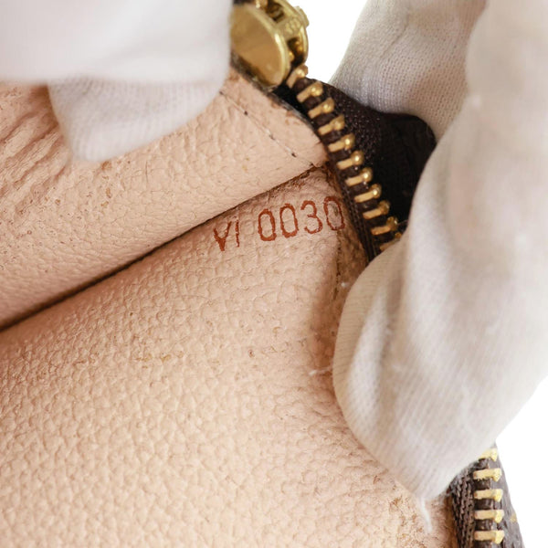 LOUIS VUITTON Monogram Canvas Accessory Pouch Brown
