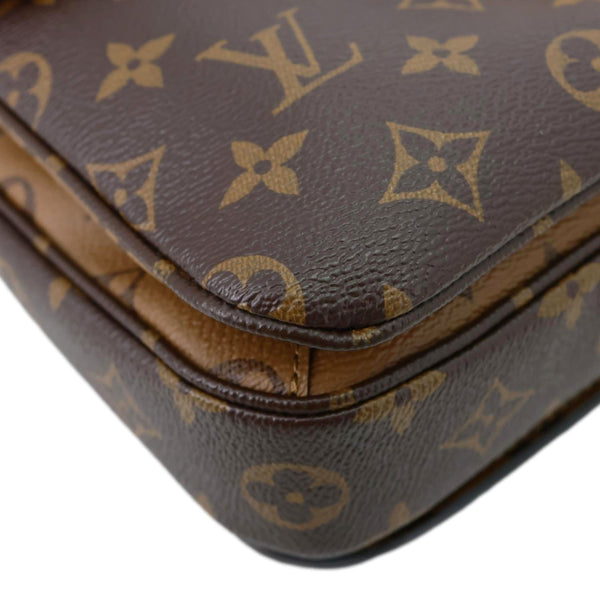 LOUIS VUITTON Metis Pochette Reverse Monogram Canvas Crossbody Bag Brown