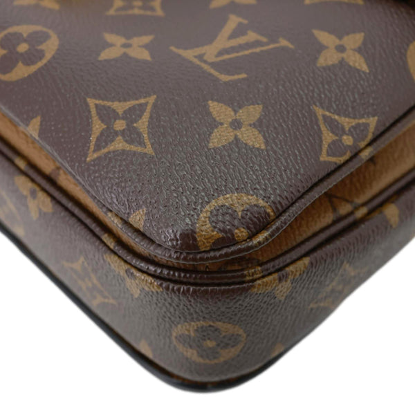 LOUIS VUITTON Metis Pochette Reverse Monogram Canvas Crossbody Bag Brown