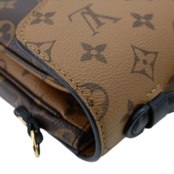LOUIS VUITTON Metis Pochette Reverse Monogram Canvas Crossbody Bag Brown