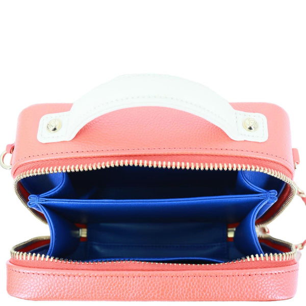CHANEL Vanity Case Filigree CC Small Caviar Quilted Shoulder Bag Blue