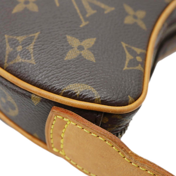 LOUIS VUITTON Croissant PM Monogram Canvas Shoulder Bag Brown