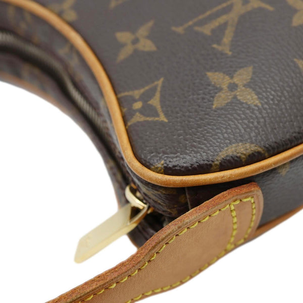 LOUIS VUITTON Croissant PM Monogram Canvas Shoulder Bag Brown