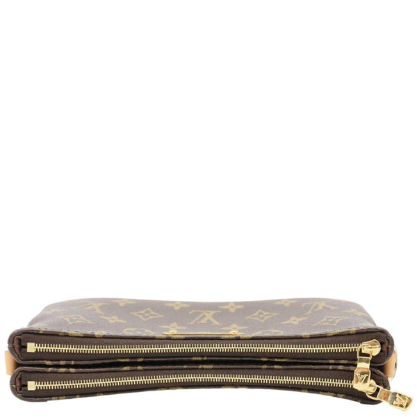 LOUIS VUITTON Liv Pochette Monogram Canvas Shoulder Bag Brown