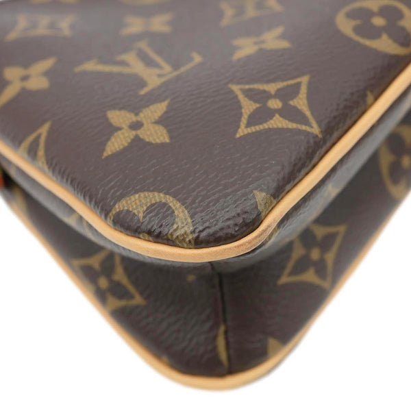 LOUIS VUITTON Liv Pochette Monogram Canvas Shoulder Bag Brown