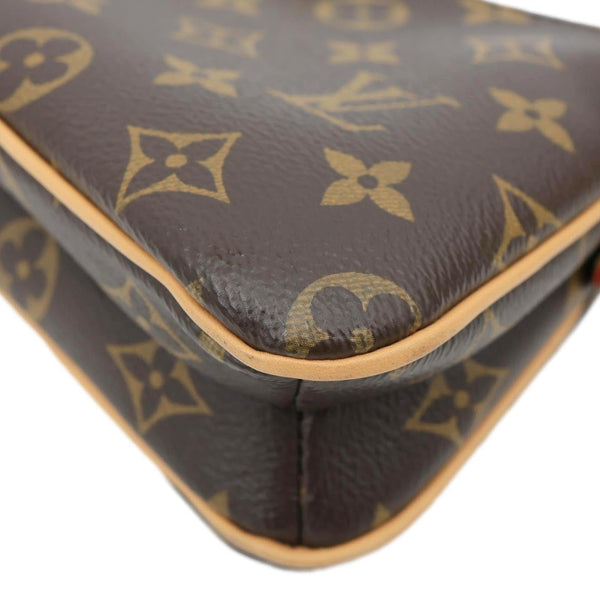LOUIS VUITTON Liv Pochette Monogram Canvas Shoulder Bag Brown