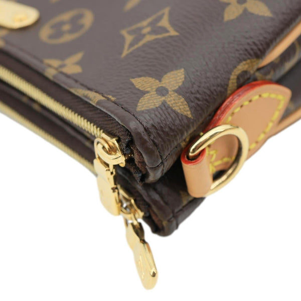 LOUIS VUITTON Liv Pochette Monogram Canvas Shoulder Bag Brown
