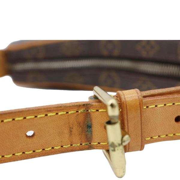 LOUIS VUITTON Croissant PM Monogram Canvas Shoulder Bag Brown