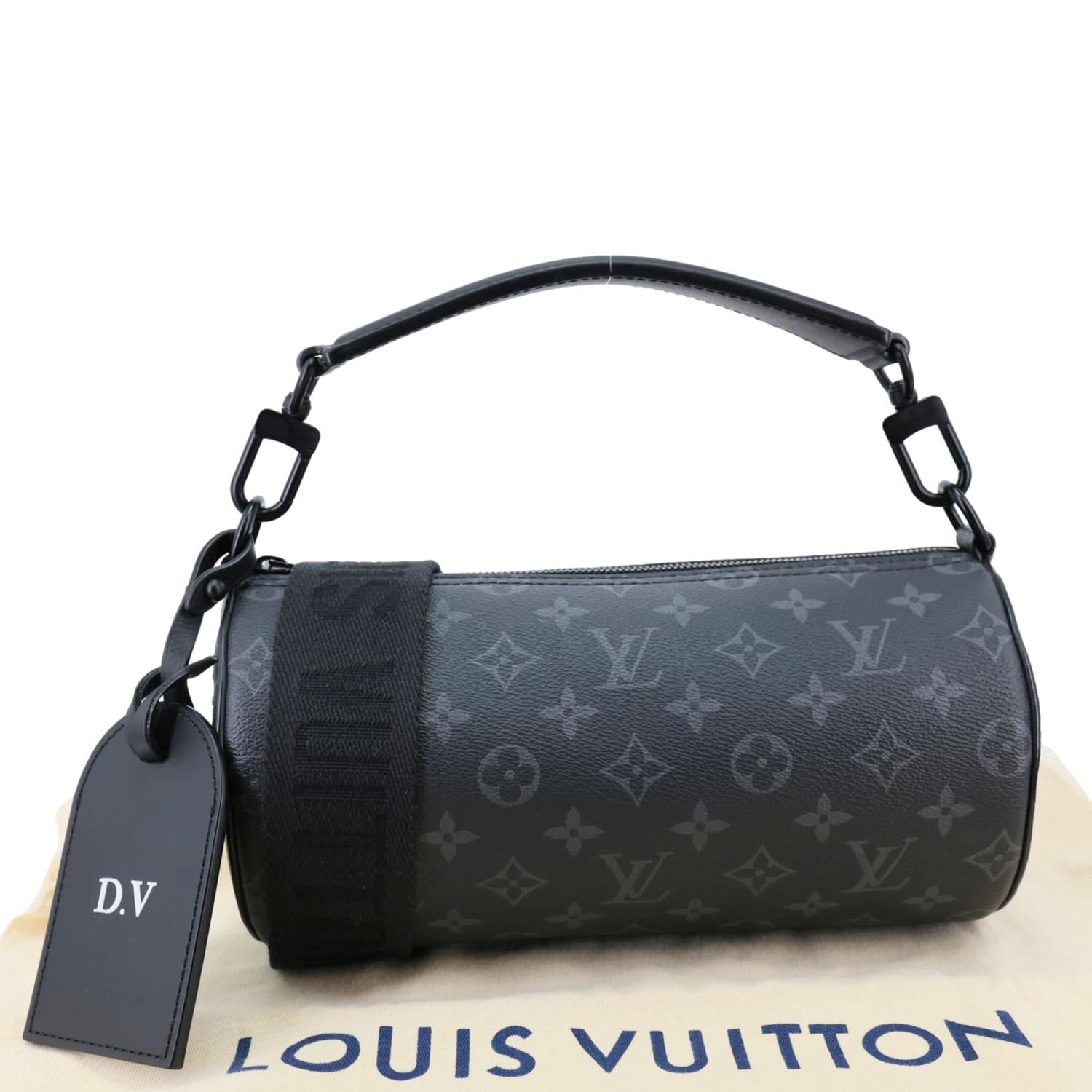 LOUIS VUITTON Polochon PM Soft Monogram Eclipse Canvas Crossbody Bag B