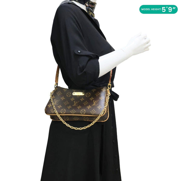 LOUIS VUITTON Liv Pochette Monogram Canvas Shoulder Bag Brown