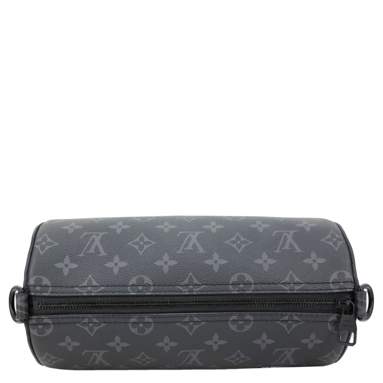 LOUIS VUITTON Polochon PM Soft Monogram Eclipse Canvas Crossbody Bag B