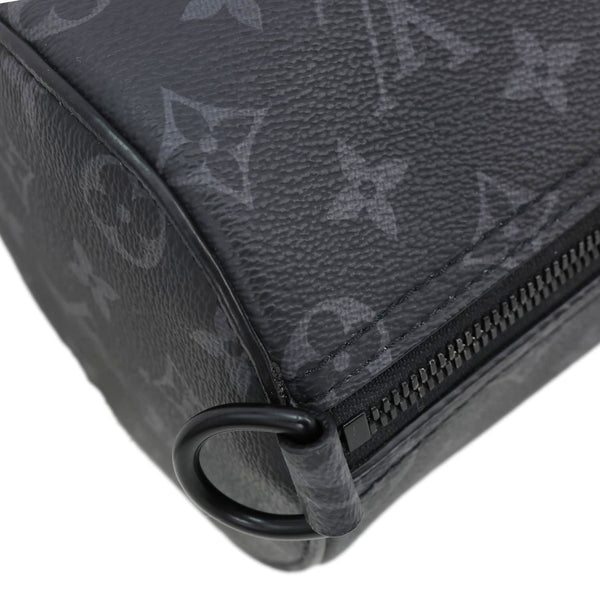 LOUIS VUITTON Polochon PM Soft Monogram Eclipse Canvas Crossbody Bag Black