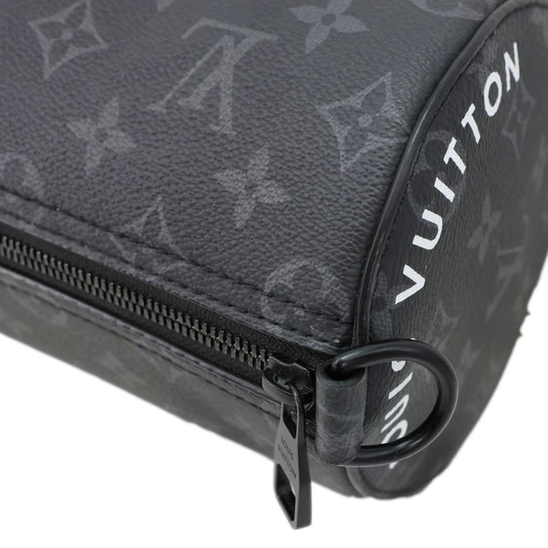 LOUIS VUITTON Polochon PM Soft Monogram Eclipse Canvas Crossbody Bag Black