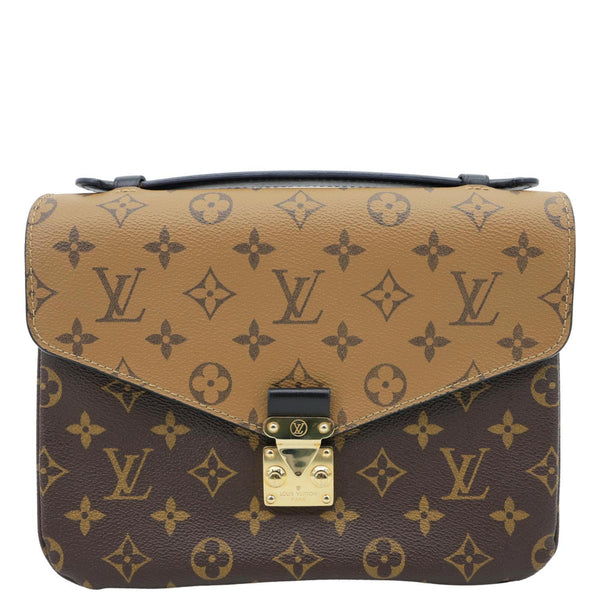 LOUIS VUITTON Metis Pochette Reverse Monogram Canvas Crossbody Bag Brown
