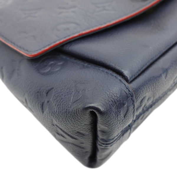 LOUIS VUITTON Blanche Empreinte Leather Shoulder Bag Marine Rouge