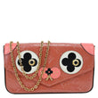 LOUIS VUITTON Valentine Dog Felicie Pochette Monogram Vernis Crossbody Bag Pink