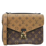 LOUIS VUITTON Metis Pochette Reverse Monogram Canvas Crossbody Bag Brown