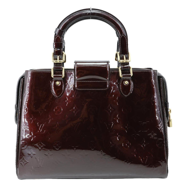 LOUIS VUITTON Melrose Avenue Monogram Vernis Leather Satchel Bag Amarante