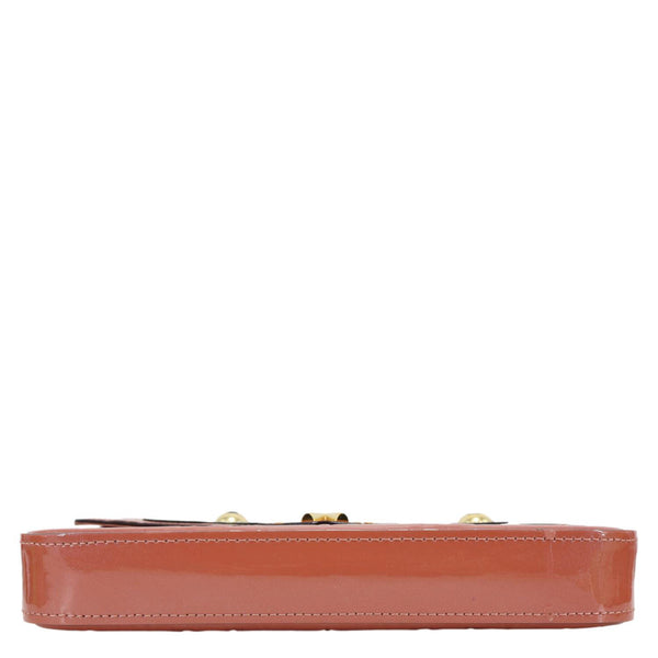 LOUIS VUITTON Valentine Dog Felicie Pochette Monogram Vernis Crossbody Bag Pink