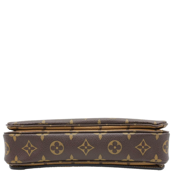 LOUIS VUITTON Metis Pochette Reverse Monogram Canvas Crossbody Bag Brown