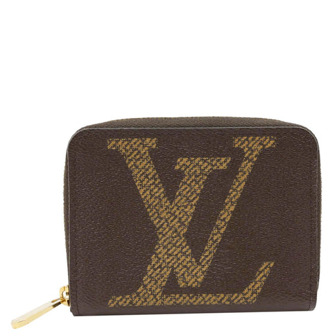 LOUIS VUITTON Monogram Giant Canvas Zippy Coin Purse Brown