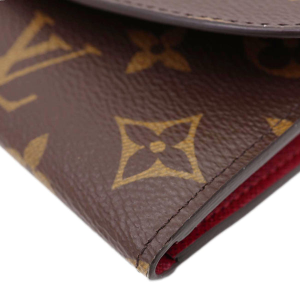 LOUIS VUITTON Emilie Monogram Canvas Wallet Fuchsia