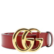 Gucci Double G Buckle Marmont Leather Belt Red