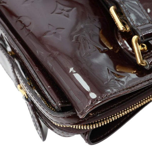 LOUIS VUITTON Melrose Avenue Monogram Vernis Leather Satchel Bag Amarante