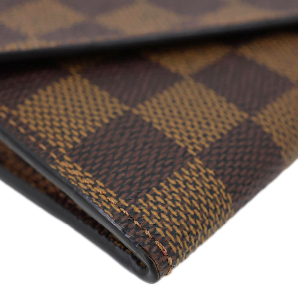 LOUIS VUITTON Josephine Damier Ebene Wallet Brown