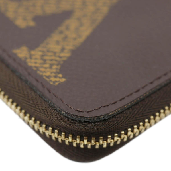 LOUIS VUITTON Monogram Giant Canvas Zippy Coin Purse Brown