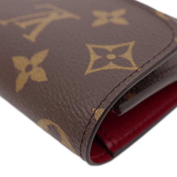 LOUIS VUITTON Emilie Monogram Canvas Wallet Fuchsia
