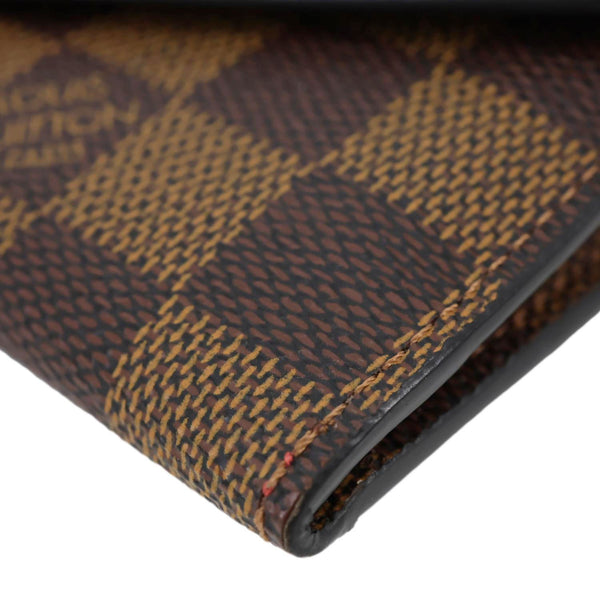 LOUIS VUITTON Josephine Damier Ebene Wallet Brown